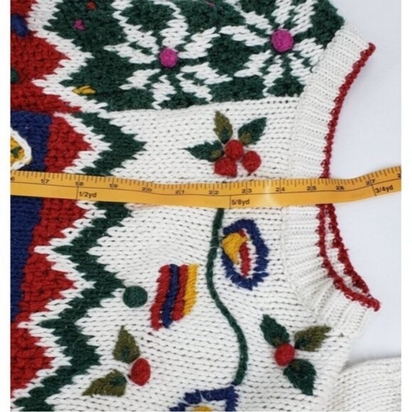 Vintage Ugly Christmas Sweater 3D Medium Knit 3D - Picture 2 of 12